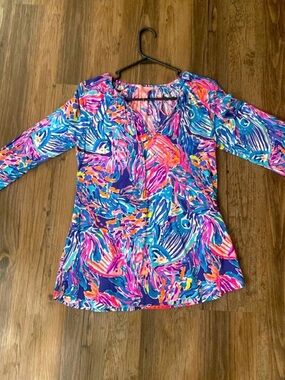 Vibrant Multicolor Women's V-Neck Blouse